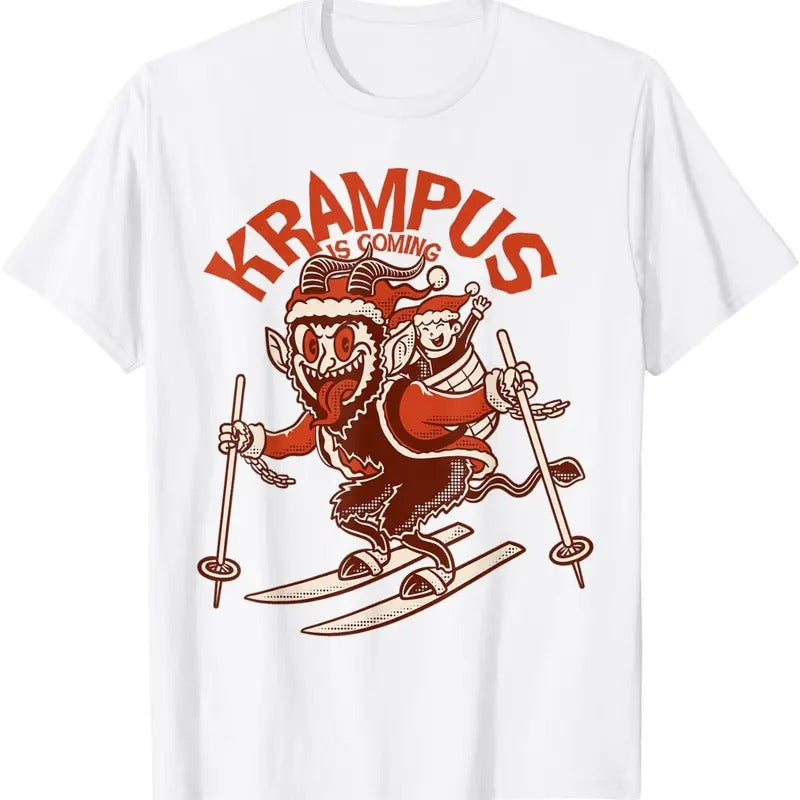 Merry Creepmas: Krampus is Coming - Ugly Christmas Horror T-Shirt Hoodie, Sweatshirt | HypeDripTees.com