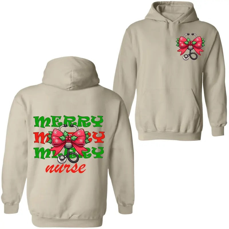 Merry Merry Merry Nurse Shirt, Merry Christmas Nurse Shirt, Christmas Nurse Gift, Unisex Shirt, Gift For Him, Gift For...