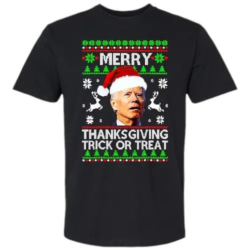Merry Thanksgiving Trick Or Treat T Shirt Hoodie, Sweatshirt | HypeDripTees.com