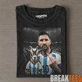Messi Holding GOAT Tee