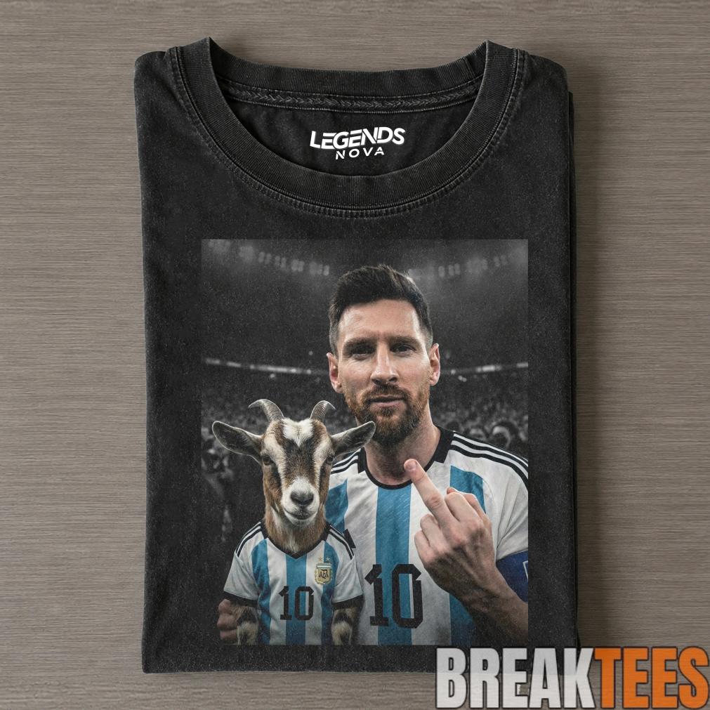 Messi Holding GOAT Tee