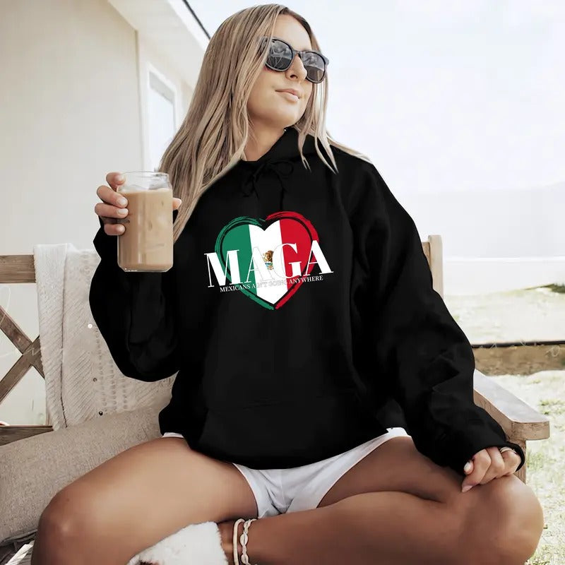 Mexicans Aint Going Anywhere MAGA Shirt Hoodie, Sweatshirt | HypeDripTees.com