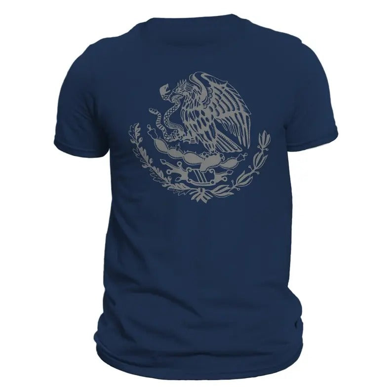 Mexico Mexican Flag Eagle T-Shirt, Playera Con el Aguila De Mexico Shirt, Hecho en Mexico Shirt Collar Garment Casual...
