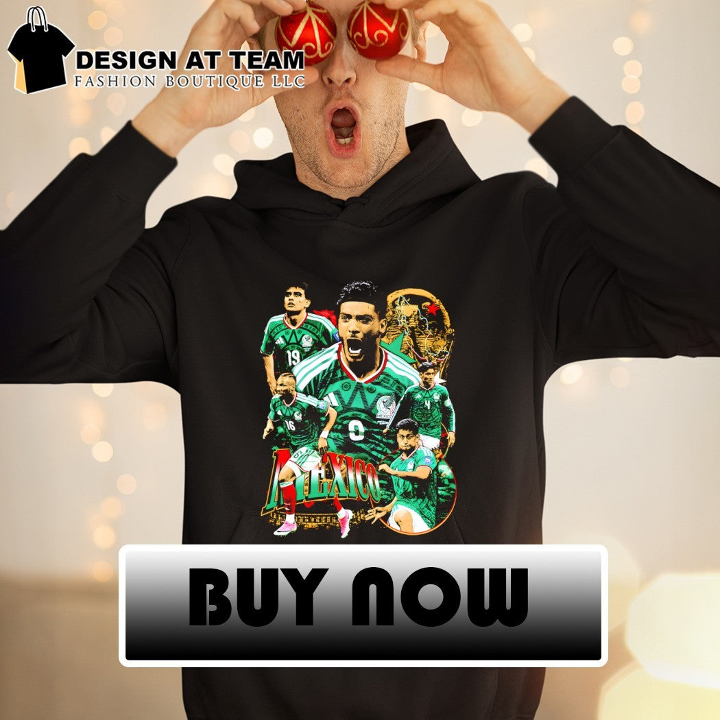 Mexico National Soccer Team Stars Raul Jimenez and players with Mexico World Cup 2026 shirt