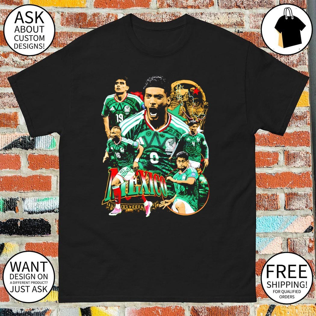 Mexico National Soccer Team Stars Raul Jimenez and players with Mexico World Cup 2026 shirt