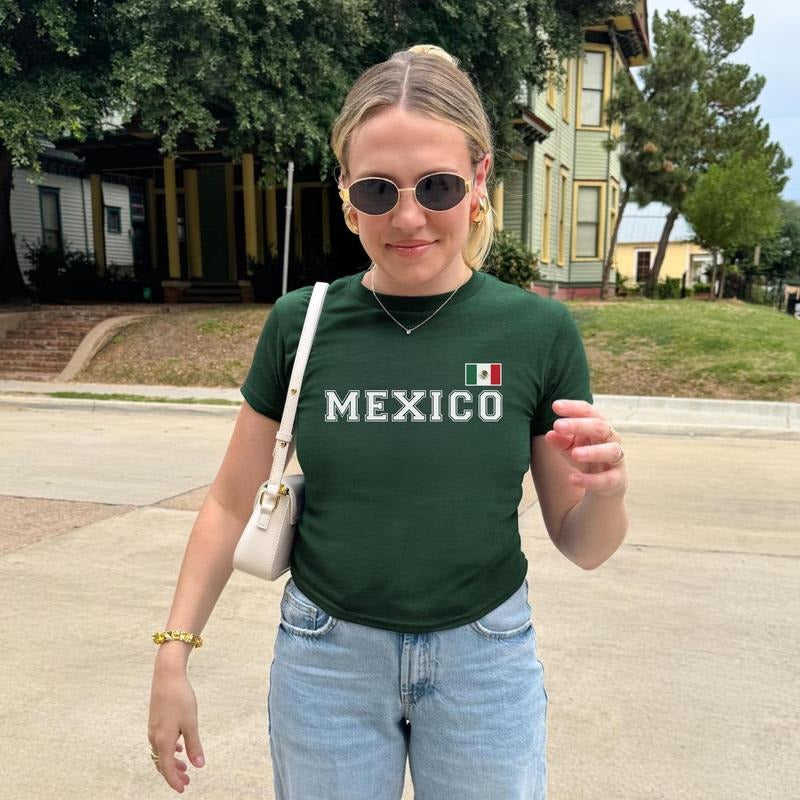 Mexico Women's Baby Tee Mexico Y2k T-shirt Mexico Mexico Crop Tee Vintage 2000s 90's Baby Tee Mexico Shirt Mexico Tank...
