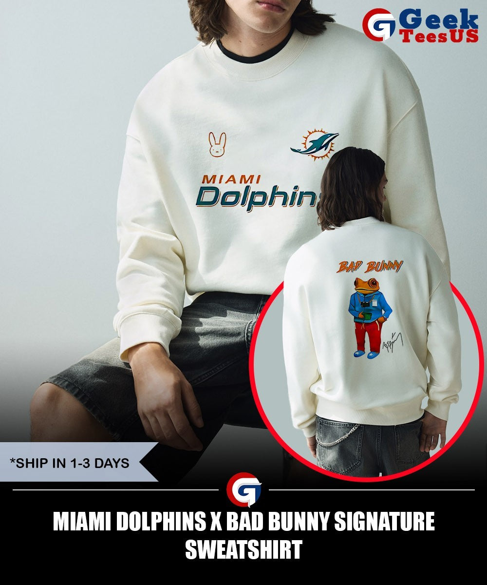 Miami Dolphins X Bad Bunny signature shirt