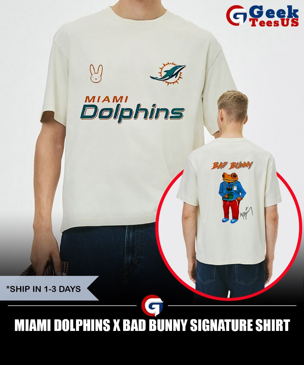 Miami Dolphins X Bad Bunny signature shirt
