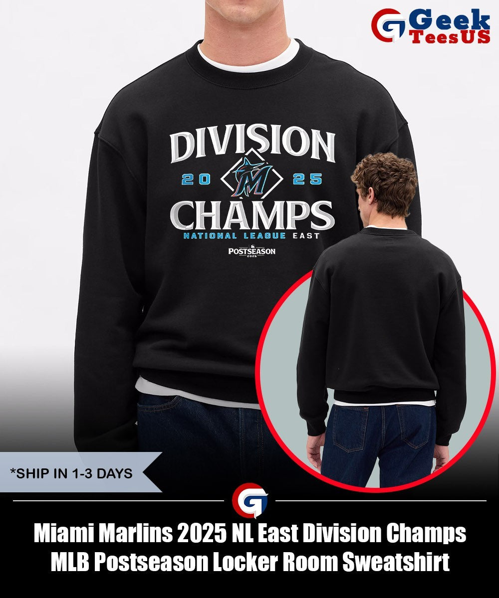 Miami Marlins 2025 NL East Division Champs MLB Postseason Locker Room shirt