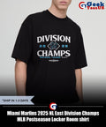 Miami Marlins 2025 NL East Division Champs MLB Postseason Locker Room shirt