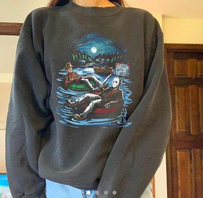 Michael Jason Shirt, Retro Halloween Sweatshirt, Michael Myers and Jason Voorhees Shirt, Horror Brothers T-Shirt, Horror...