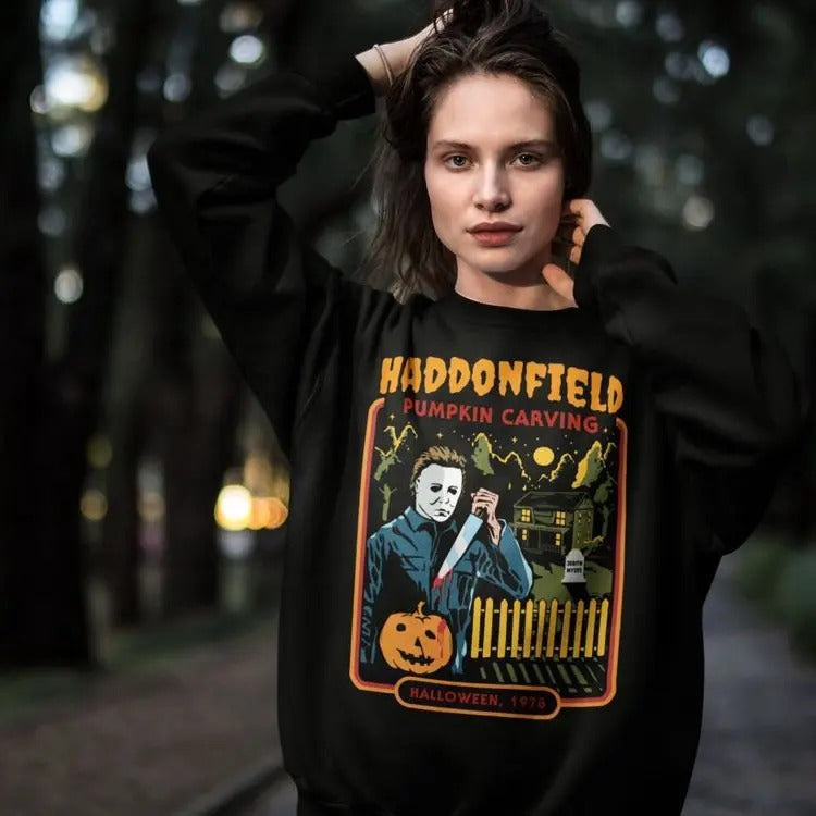 Michael Myers Halloween Shirt | Michael Myers Mask Horror Shirt Crewneck Fabric Hoodie, Sweatshirt | HypeDripTees.com