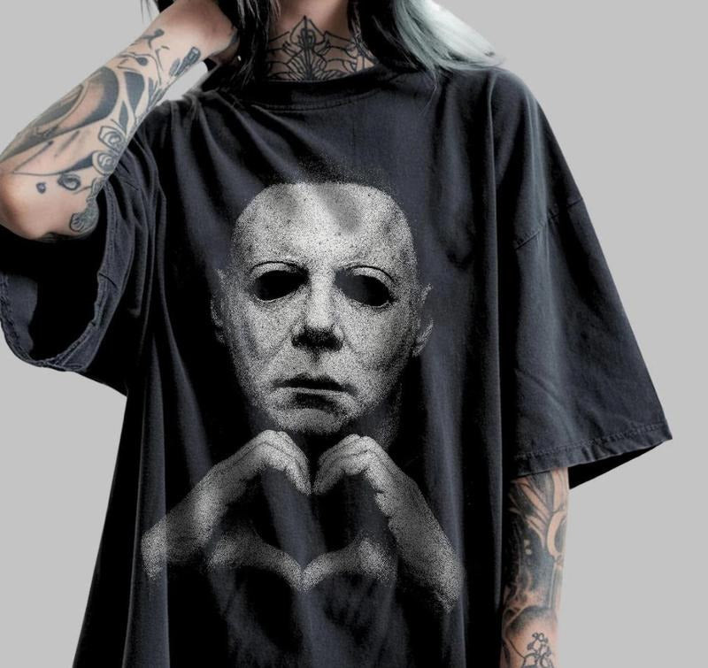 Michael Myers Heart Shirt, Horror Movie Tee Casual Streetwear Style Halloween Gift Hoodie, Sweatshirt | HypeDripTees.com