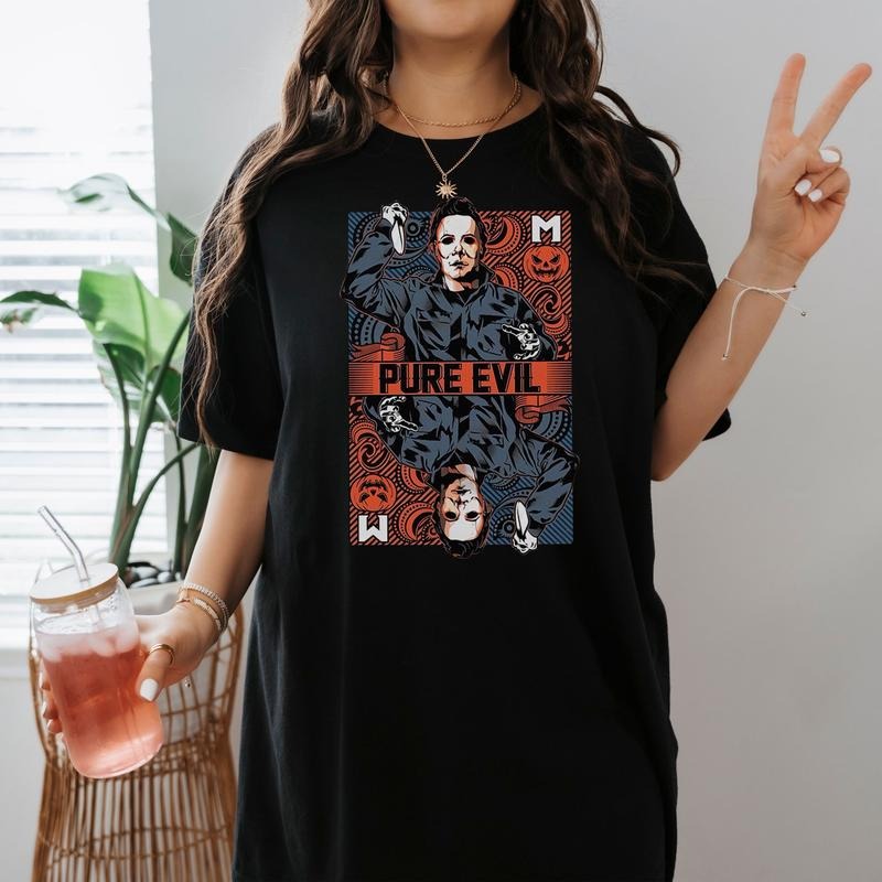 Michael Myers Pure Evil Shirts Halloween Horror Movie T Shirt Spooky Season Shirt Halloween Party Shirt Hoodie, Sweatshirt