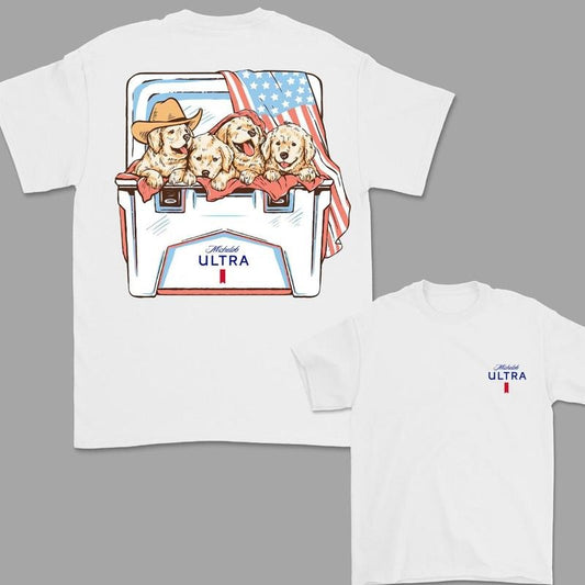 Michellob Ultra Dog Shirt, 4th Of July T-Shirt, Independence Day, Perfect Beer And Dog T-shirt For Women, For Men