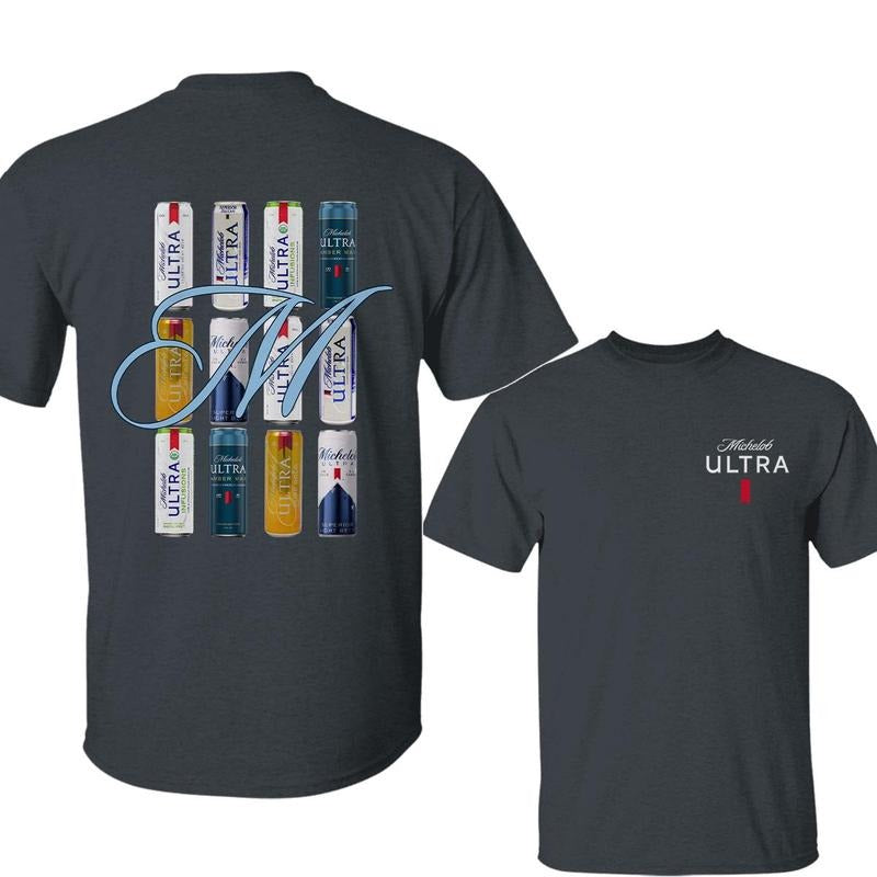 Michelob Ultra Beer Graphic T-Shirt, Unisex Casual Top for Men & Women, Double-Sided Print, Comfortable Cotton for Daily...
