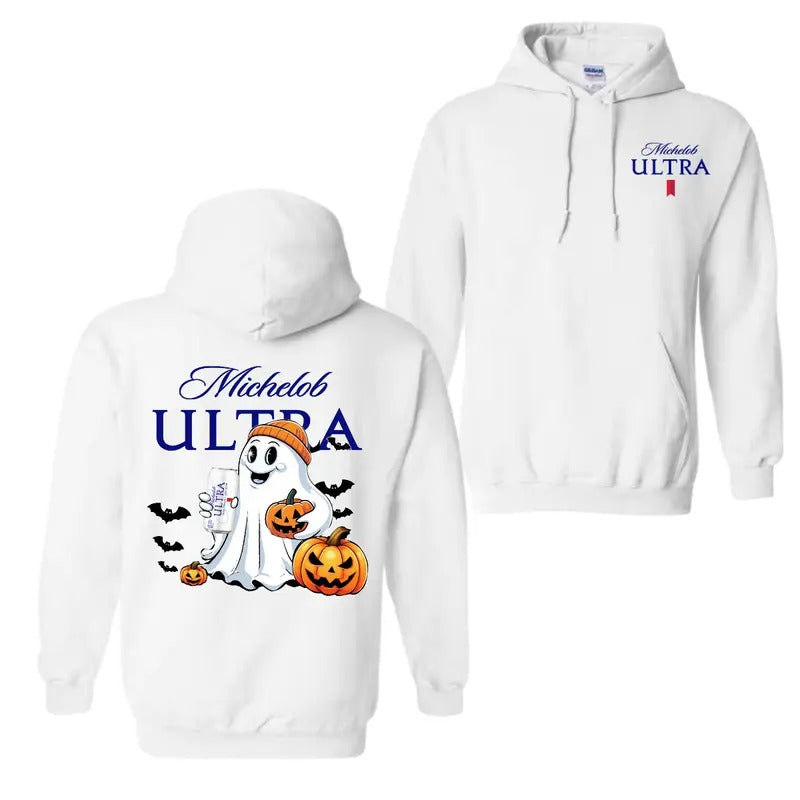 Michelob Ultra Ghost Cute Halloween 2 Sided Halloween Cute Ghost T-Shirts, Hoodie, Sweatshirt