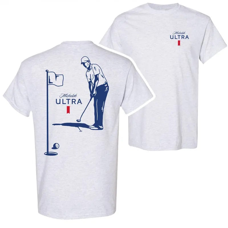 Michelob Ultra Golfing Front and Back Print T-Shirt Hoodie, Sweatshirt | HypeDripTees.com
