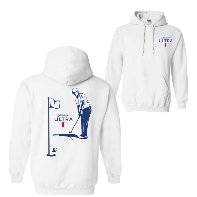 Michelob Ultra Golfing Hoodie Sweatshirt T-Shirt, 2 Side Shirt For Men, For Women | HypeDripTees.com