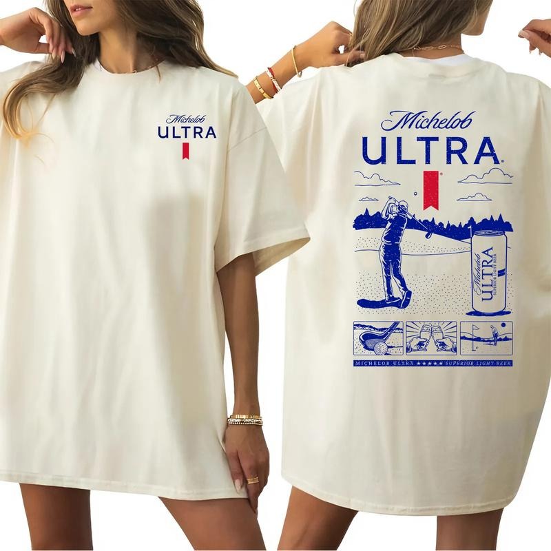 Michelob Ultra Golfing New Edition T-Shirt, Beer Lover Golf Graphic Tee, Funny Sports Shirt for Men and Women, Casual...