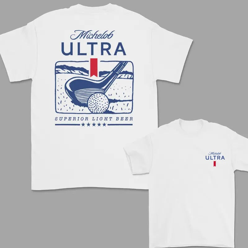 Michelob Ultra Golfing New Version T-Shirt, 2 Side T-Shirt For Men, Gift For Men Hoodie, Sweatshirt | HypeDripTees.com
