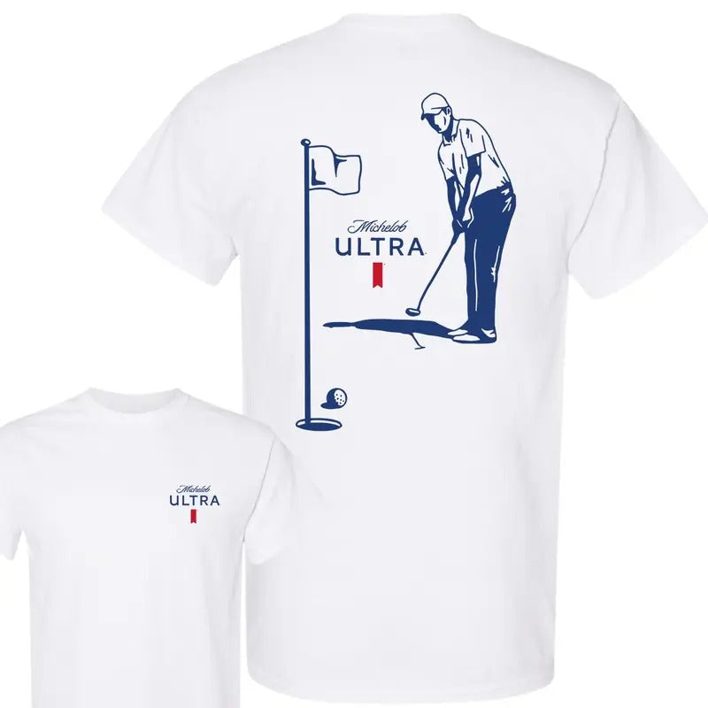 Michelob Ultra Golfing T-Shirt, 2 Side T-Shirt, Retro Style, Men's Tshirt, Men' Clothes Hoodie, Sweatshirt | HypeDripTees.com