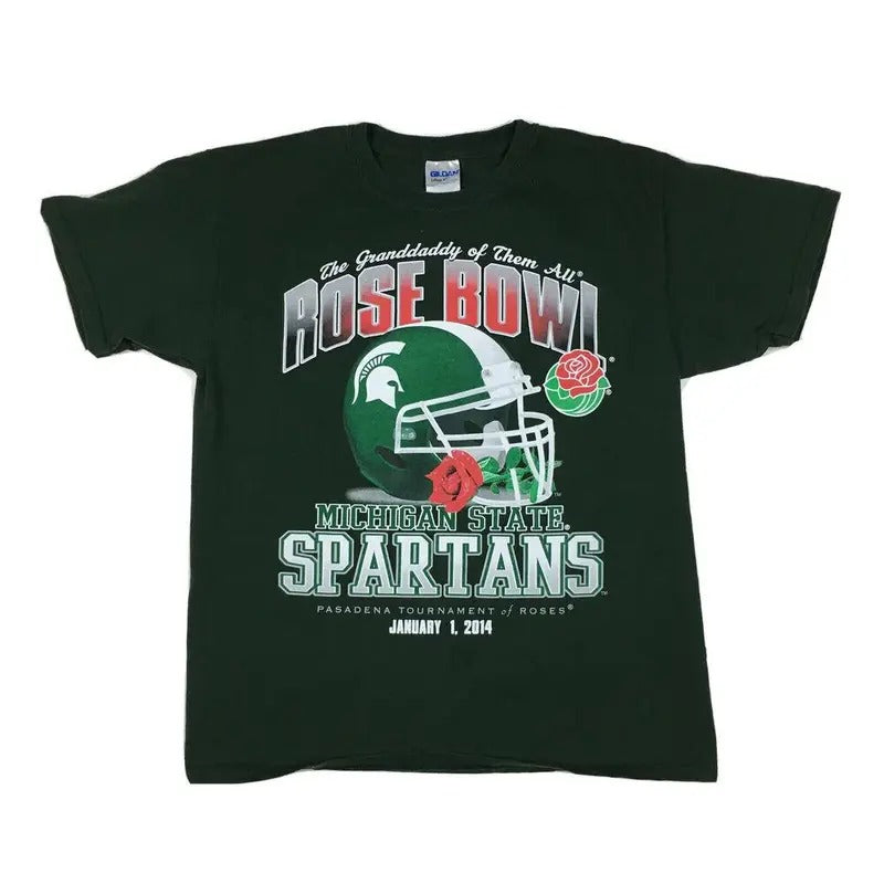 Michigan State University Spartans Football 2014 Rose Bowl T-Shirt, Sport Tees, Street Style, Unisex Tshirtstyle{n002}2...