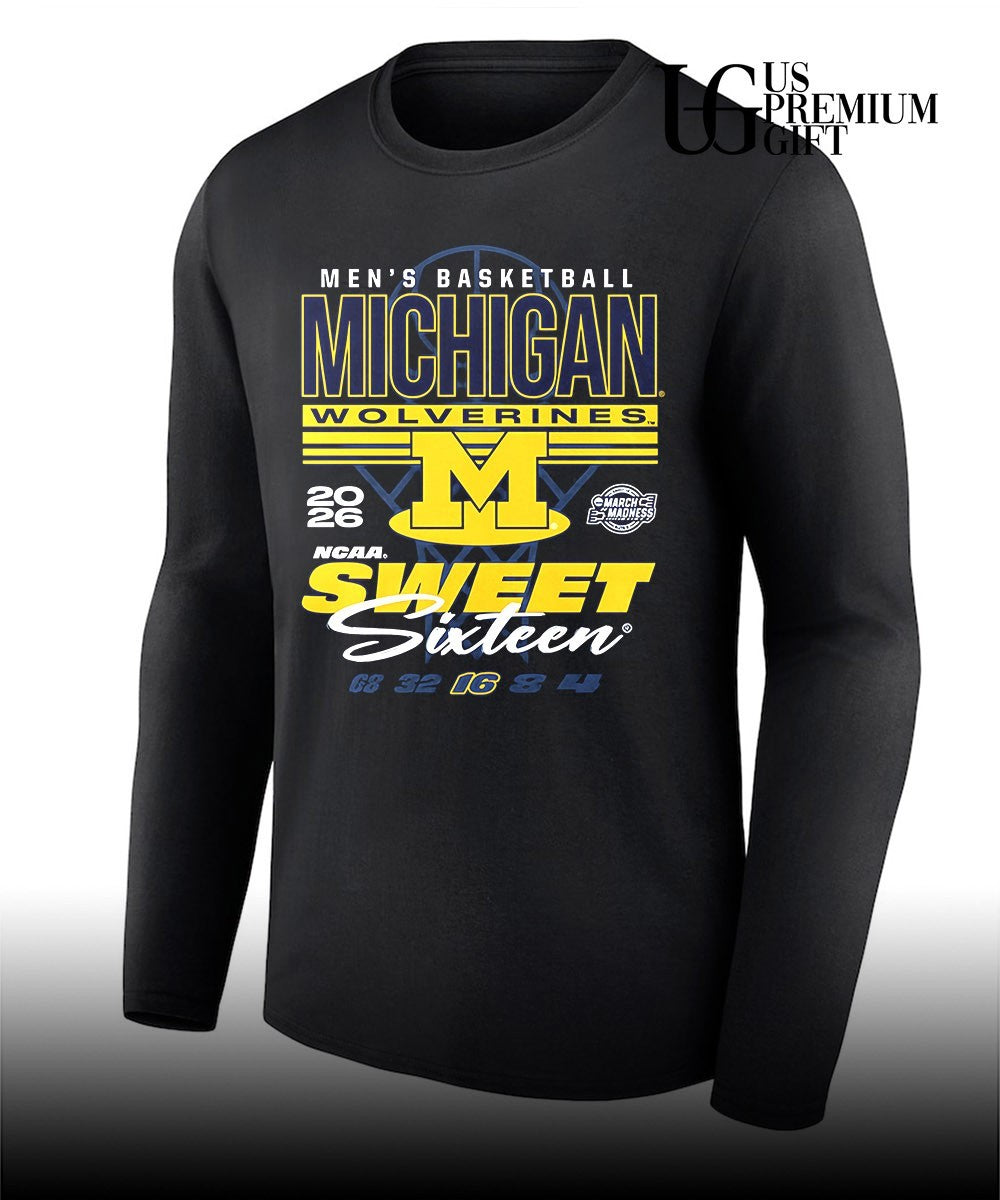 Michigan Wolverines 2026 NCAA March Madness Sweet 16 Bound Net shirt