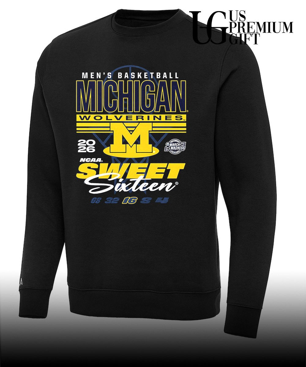 Michigan Wolverines 2026 NCAA March Madness Sweet 16 Bound Net shirt