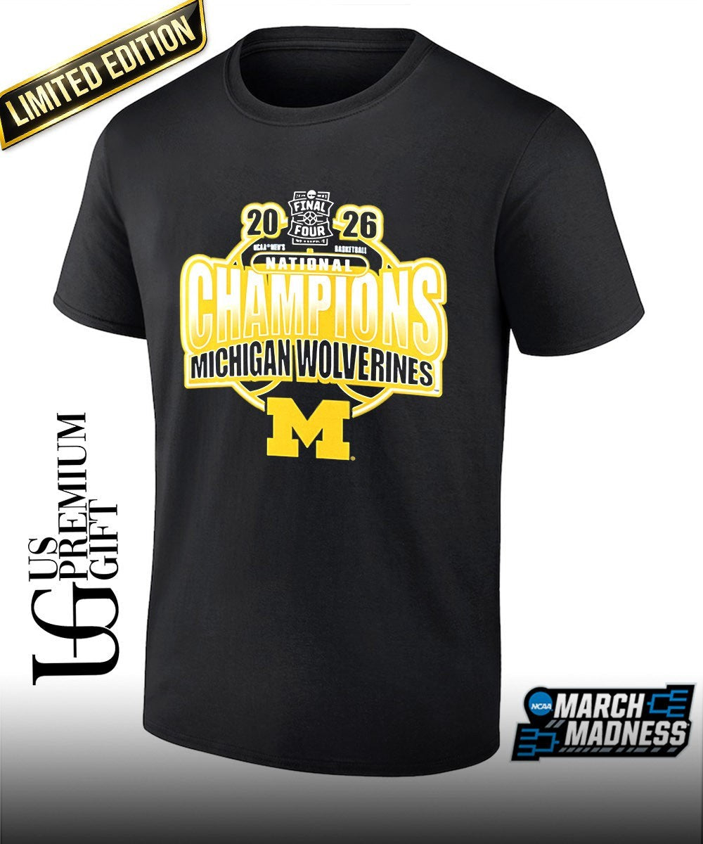 Michigan Wolverines 2026 NCAA Men’s Basketball National Champions Half-Court hero shirt