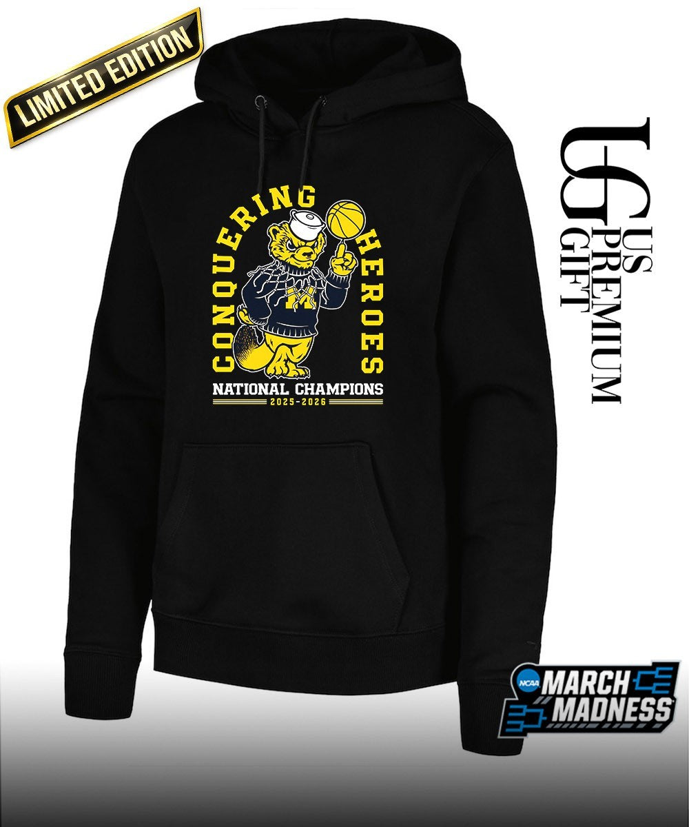 Michigan Wolverines 2026 National Champions basketball fire shirt