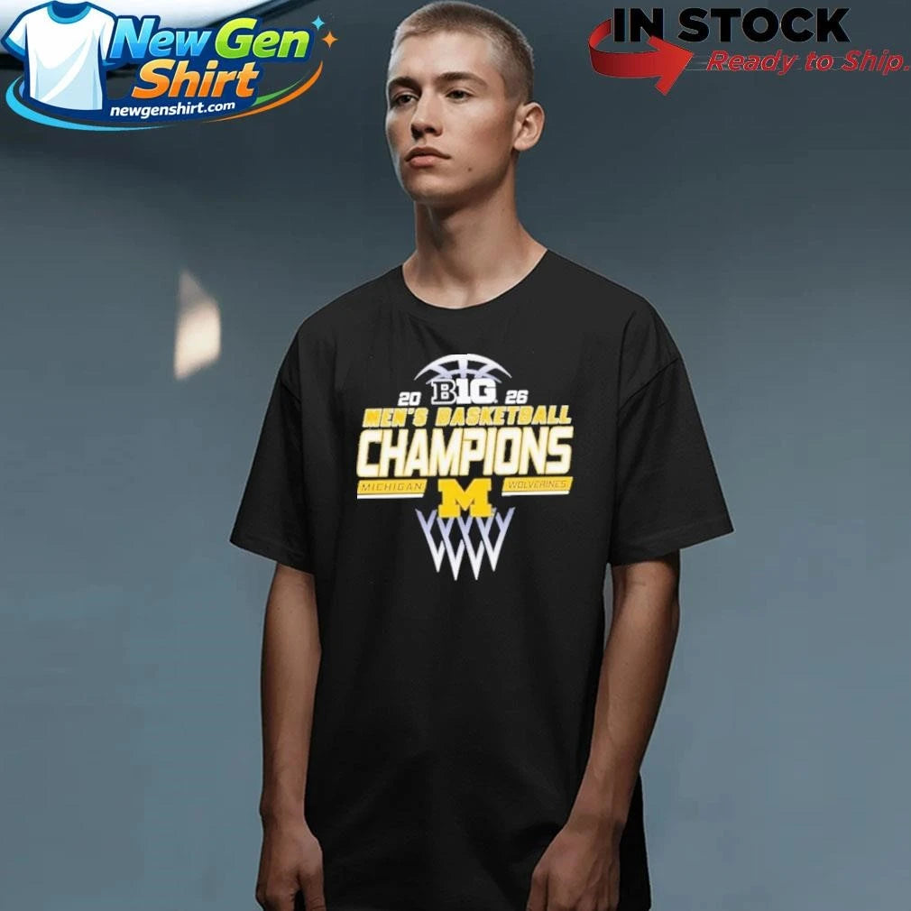 Michigan Wolverines Men’s Basketball 2026 Big Ten Regular Season Champions Locker Room Shirt