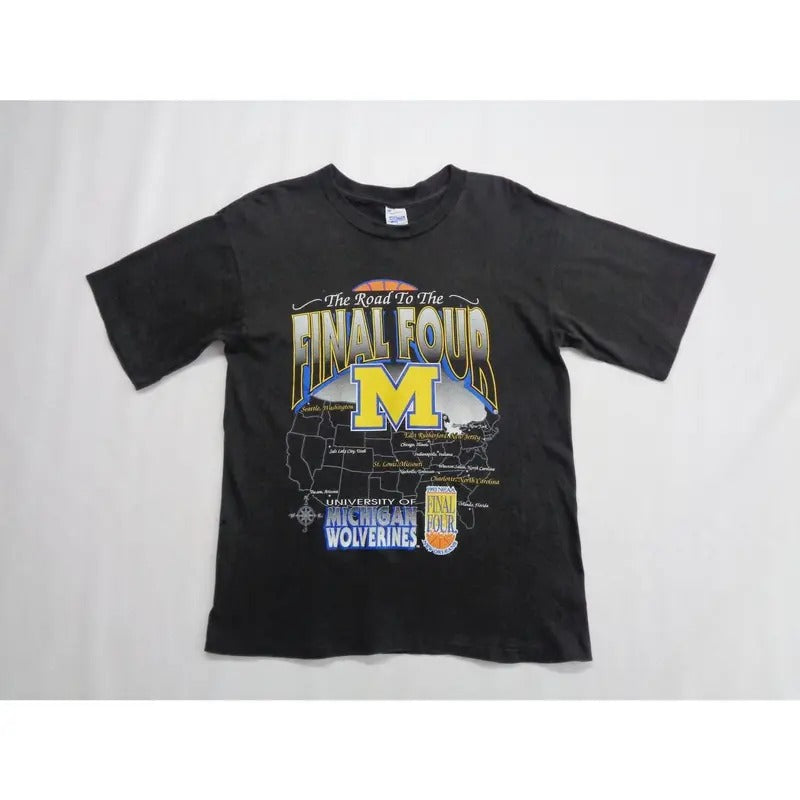 Michigan Wolverines Shirt Vintage Wolverines T Shirt 90s University of Michigan Wolverines Made In USA Final Four M Tee T...