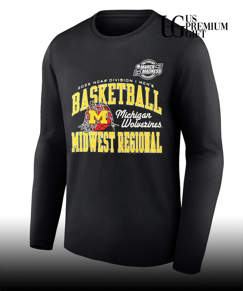 Michigan Wolverines basketball NCAA Division I March Madness Midwest Regional 2026 shirt