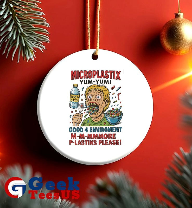 Microplastix yum-yum good 4 enviroment m-m-mmmore p-lastiks please shirt