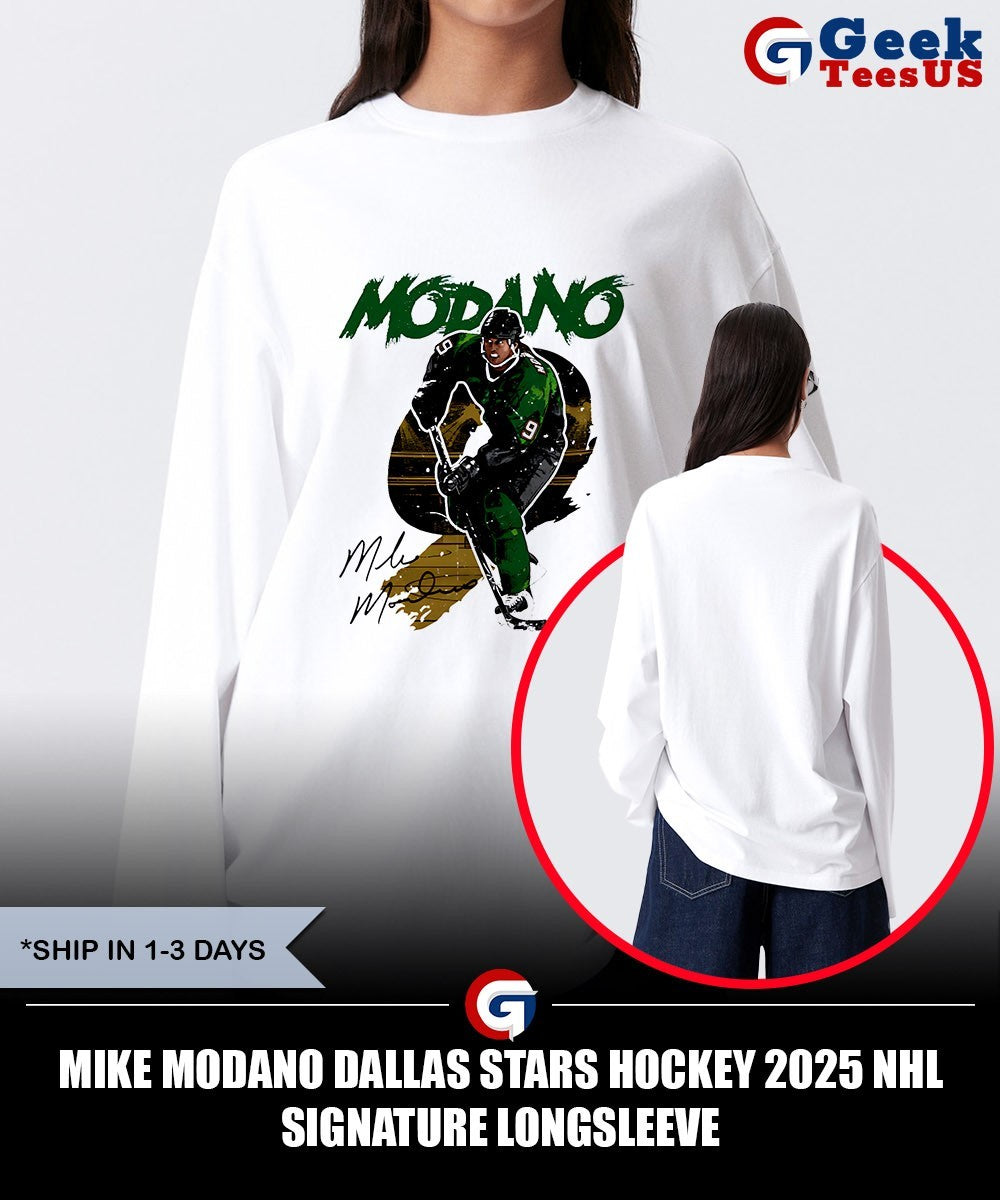 Mike Modano Dallas Stars hockey 2025 NHL signature shirt