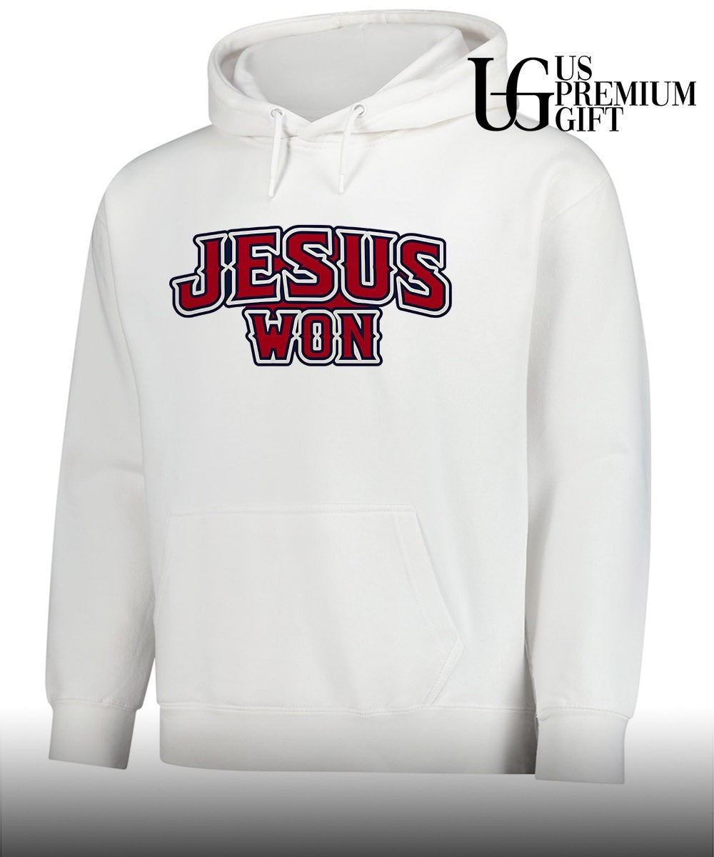Mike Trout wearing Jesus Won shirt