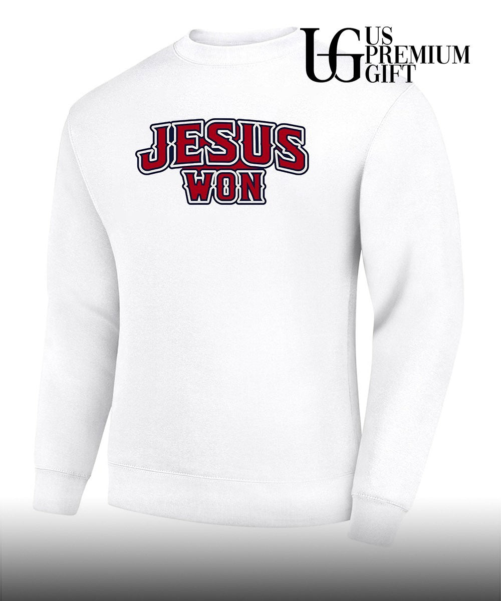 Mike Trout wearing Jesus Won shirt