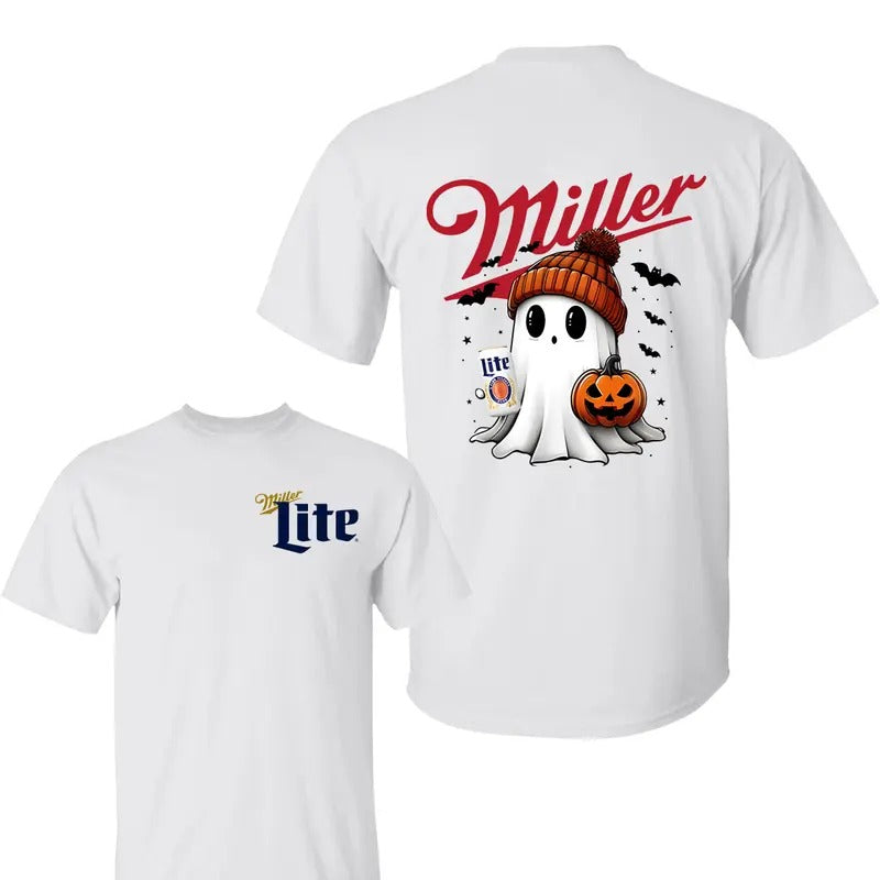 Miler Lite Ghost Cute Pumpkin Halloween Shirt, Miler Lite Tshirt, Pumpkin Sweatshirt, Halloween Shirt, Halloween...