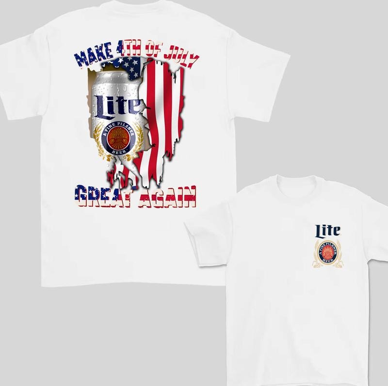 Miler Lite Make 4th of July America Great Again Shirt Unisex Hoodie, Sweatshirt | HypeDripTees.com