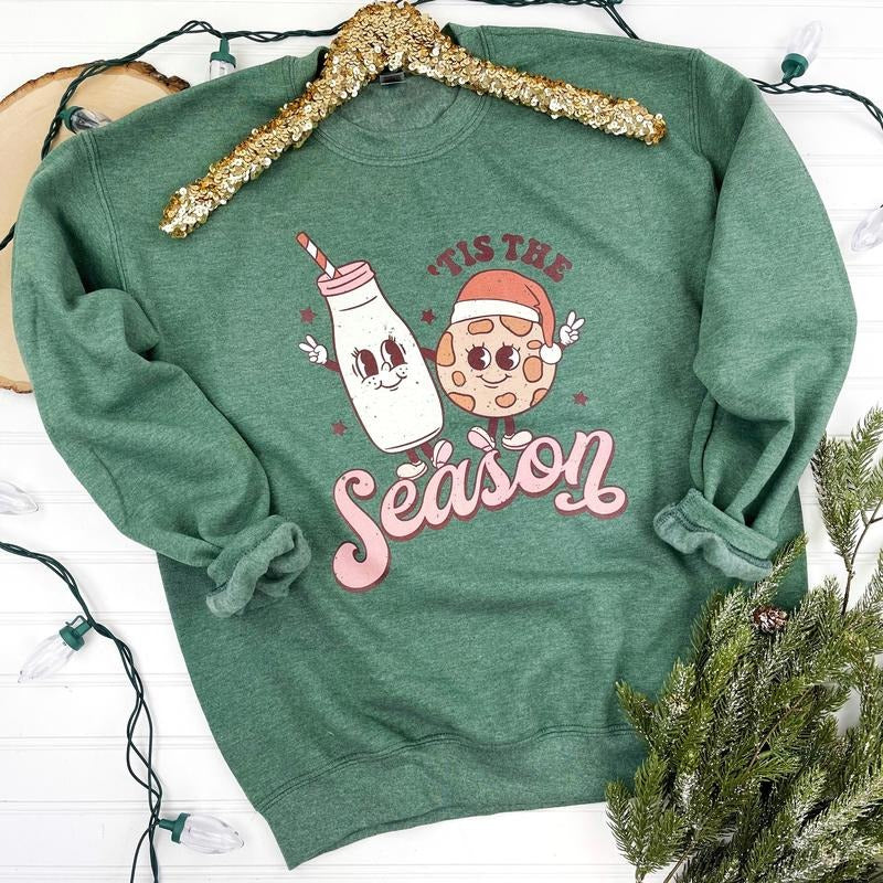 Milk & Cookies Tis The Season Sweatshirt T-Shirts, Hoodie | HypeDripTees.com
