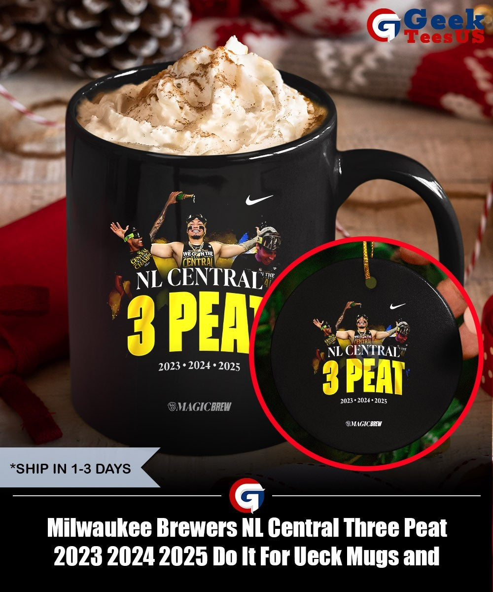Milwaukee Brewers NL Central Three Peat 2023 2024 2025 Do It For Ueck shirt