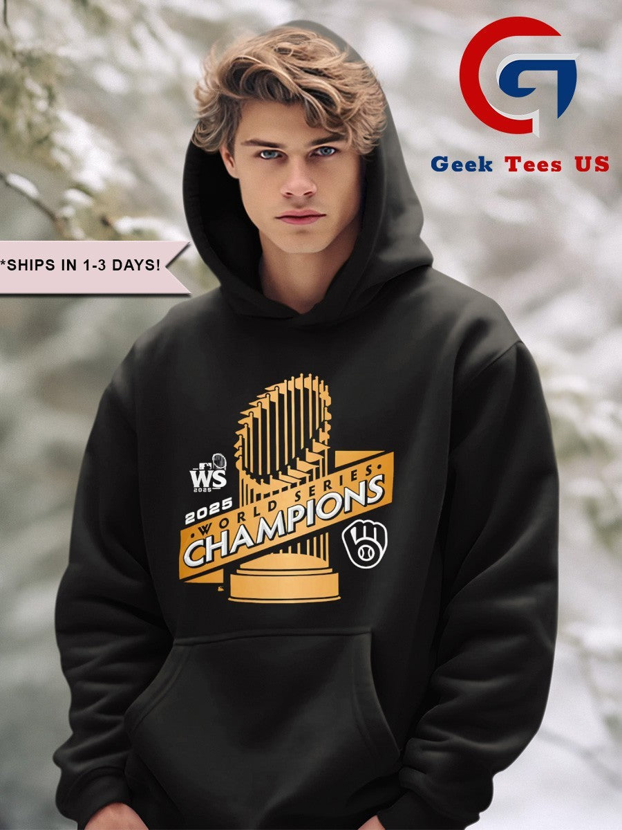 Milwaukee Brewers baseball 2025 World Series Champions trophy shirt