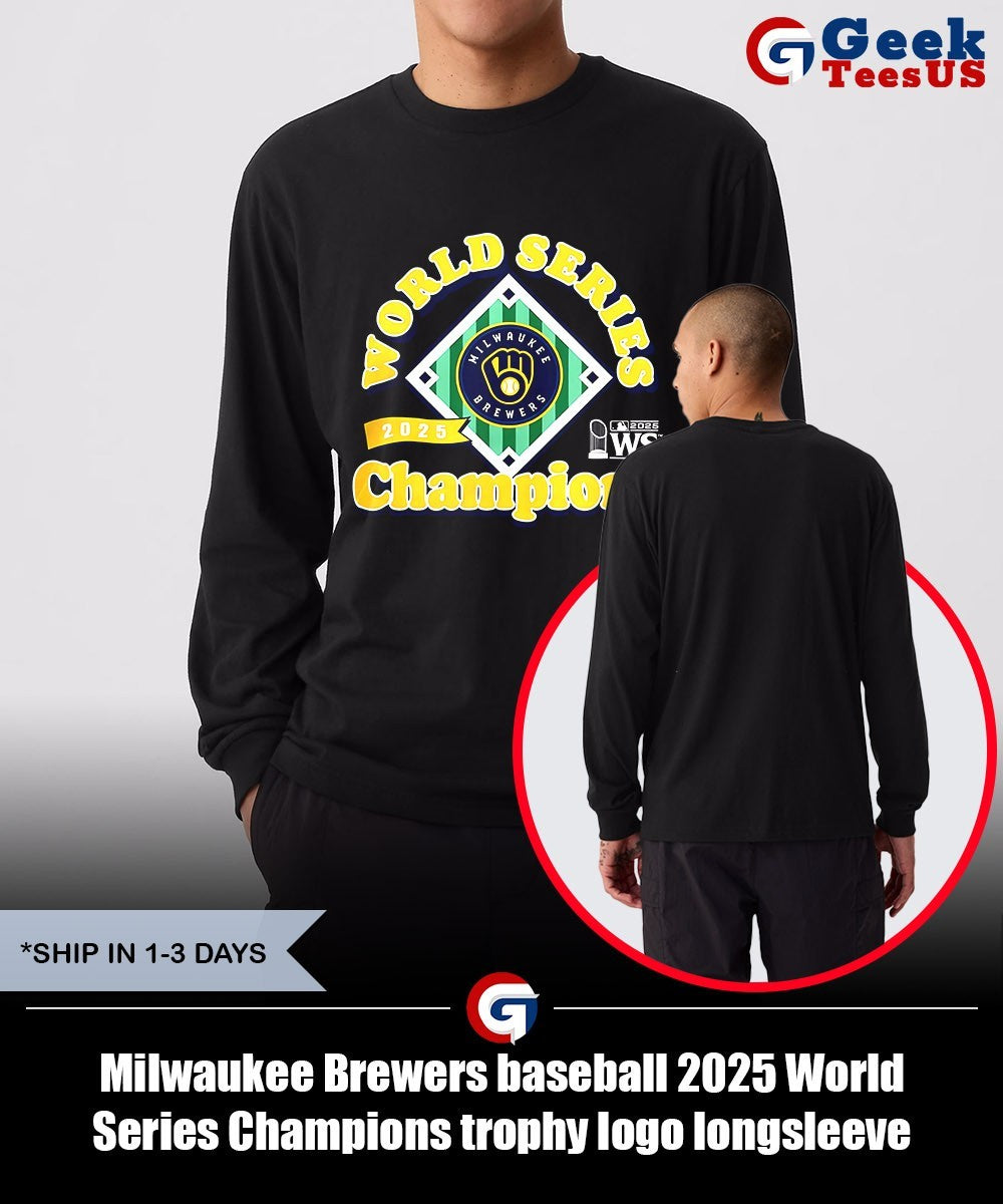 Milwaukee Brewers baseball 2025 World Series Champions trophy logo shirt