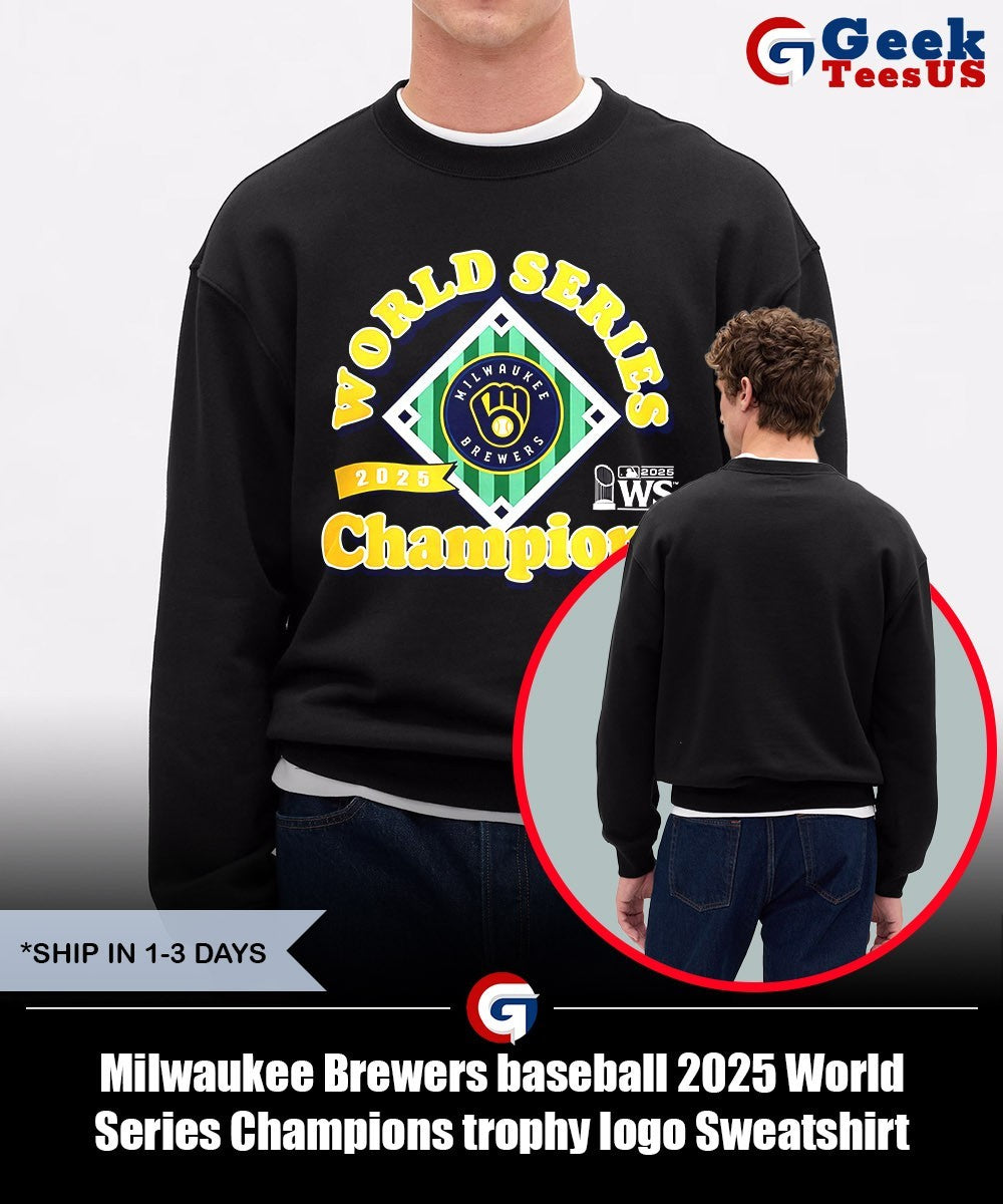 Milwaukee Brewers baseball 2025 World Series Champions trophy logo shirt