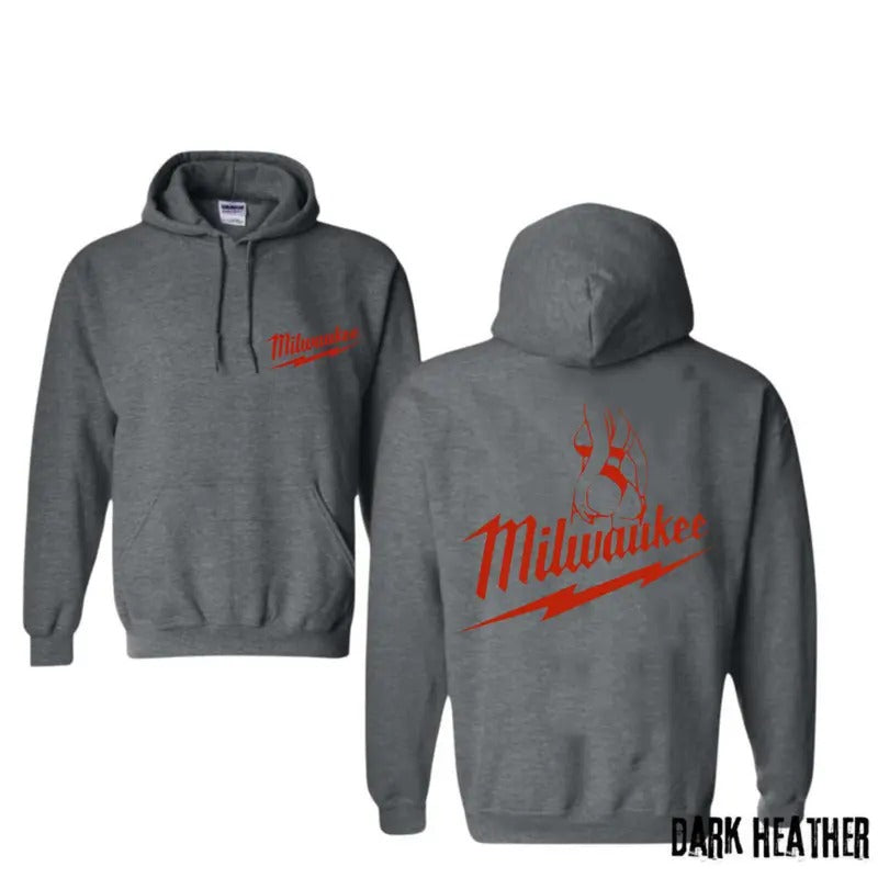 Milwaukee Funny Hoodie Funny Vintage Tee Unisex Crewneck Sweatshirt 100% Cotton Classic Style Casual Slim-Fitting