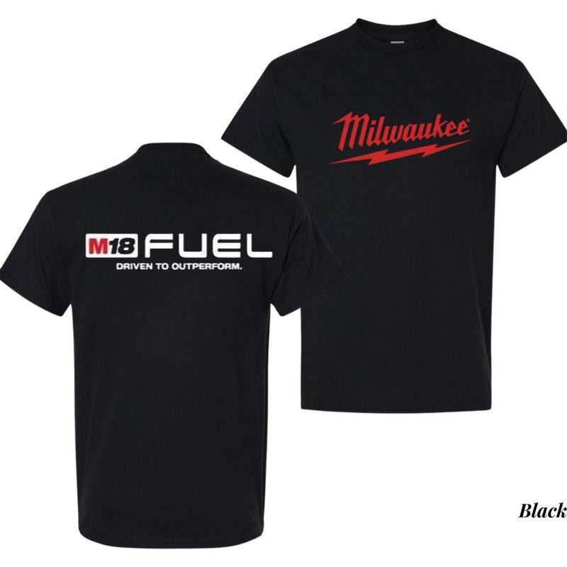 Milwaukee M18 Fuel Double the Power T-Shirt, Vintage Graphic Tee, Unisex Casual Soft Cotton Shirt for Everyday Wear...