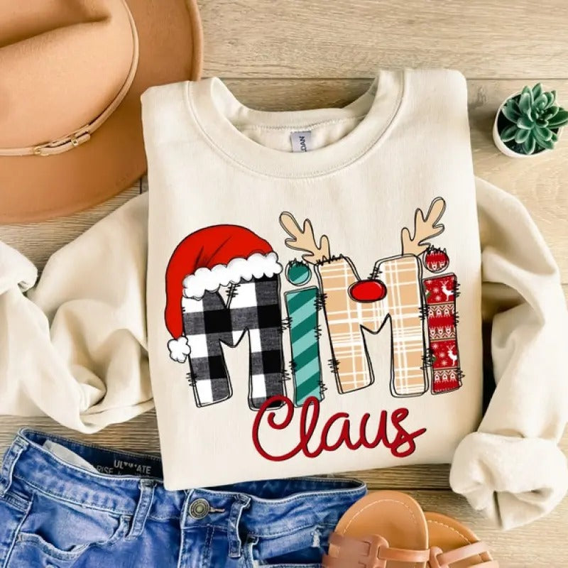 Mimi Claus Sweatshirt, Mimi Christmas Shirt, Mimi Claus Shirt, Grandma Christmas Shirt, Grandma Christmas Gift, Xmas...