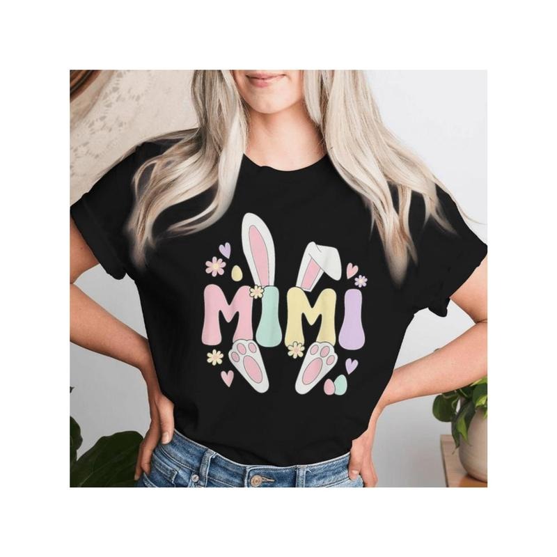 Mimi Grandmother Easter Bunny Mimi Grandma Easter Day Women T-shirt Women 100% T-shirt Unisex Clothing Everyday...