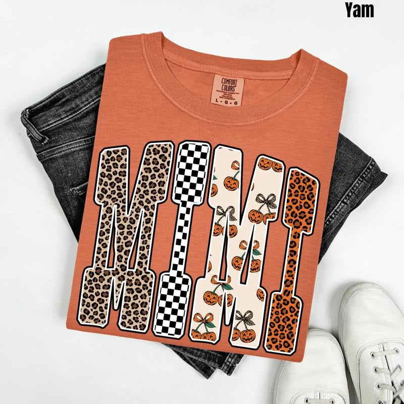 Mimi Pumpkin Pattern Comfort Colors T-Shirt 'NLB' Hoodie, Sweatshirt | HypeDripTees.com